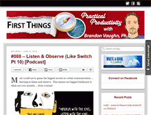 Tablet Screenshot of firstthingsproductivity.com